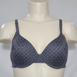 Warner's 1593 Simply Perfect Cushioned Comfort Underwire Bra 40D Gunmetal Gray Geo Print NWT - Better Bath and Beauty