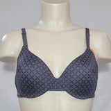 Warner's 1593 01593 This is NOT a Bra Cushioned Underwire Bra 34C Gunmetal Gray Geo Print NWT - Better Bath and Beauty