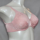 Vanity Fair 75-153 75153 Semi Sheer Lace Divided Cup Underwire Bra 34D Pink - Better Bath and Beauty