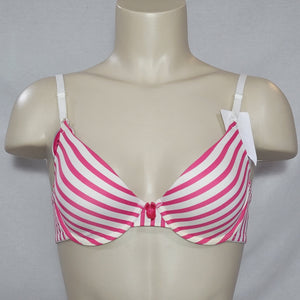 Maidenform 7959 One Fabulous Fit Demi Underwire Bra 36D Pink & White Stripe NWT - Better Bath and Beauty