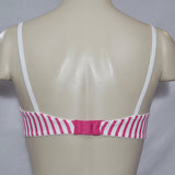 Maidenform 7959 One Fabulous Fit Demi Underwire Bra 34B Pink & White Stripe NWT - Better Bath and Beauty