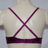 Lily of France 2177175 Extreme Lacy Looks Lightly Lined UW Bra 34B Magenta NWT
