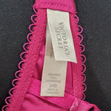 Victoria's Secret Unlined Lace Full Coverage Underwire Bra 34B Dark Pink - Better Bath and Beauty