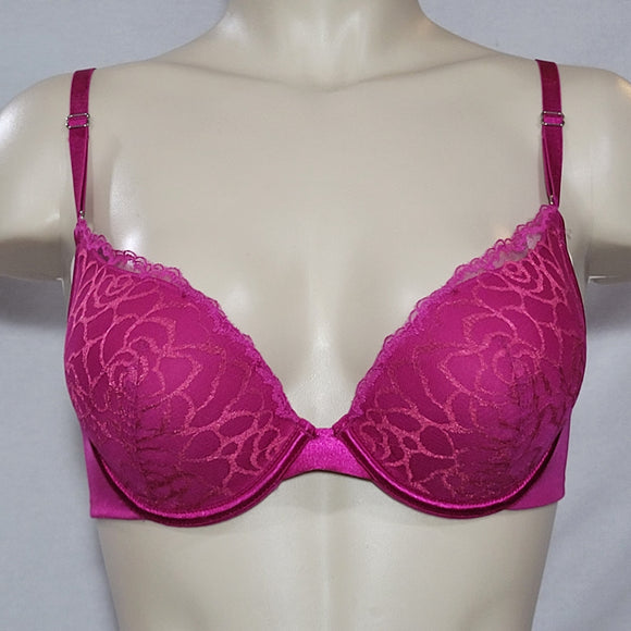 Women's Lily Of France 2131101 Ego Boost Jacquard Push Up Bra (Sweet  Surrender 34B) 