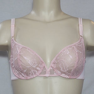 Warner's 89414 Semi Sheer Lace Divided Cup Underwire Bra 34B