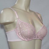 Warner's 89414 Semi Sheer Lace Divided Cup Underwire Bra 34B Pink - Better Bath and Beauty