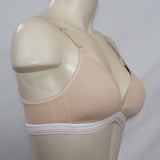 Hanes HC47 Cotton Stretch Wire Free T-Shirt Bra 38C Beige & White NWT - Better Bath and Beauty