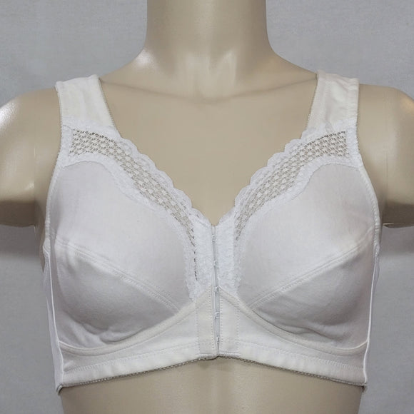 Exquisite Form 531 Cotton Front Close Wire Free Bra 36C White NEW WITHOUT TAGS - Better Bath and Beauty