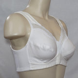 Exquisite Form 531 Cotton Front Close Wire Free Bra 40D White NWOT - Better Bath and Beauty