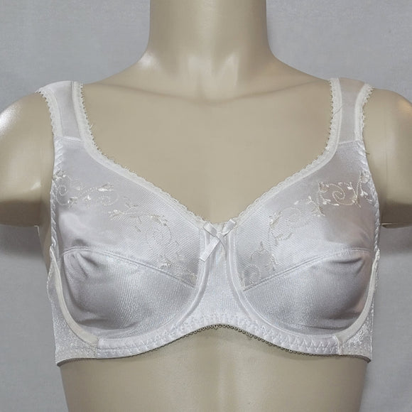 Bali R237 Embroidered Divided Cup Cushioned Strap Underwire Bra 34B Ivory - Better Bath and Beauty