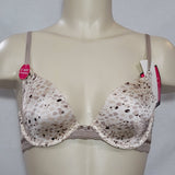Lily of France 2177101 Your Perfect T-shirt UW Bra With Lace 34B Sahara Sand NWT - Better Bath and Beauty