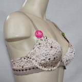 Lily of France 2177101 Your Perfect T-shirt UW Bra With Lace 34B Sahara Sand NWT - Better Bath and Beauty