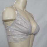 Gilligan O'Malley Front Close Sheer Lace Y-Back Wire Free Bra Bralette SMALL Morning Fog Gray - Better Bath and Beauty