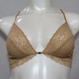 Gilligan OMalley Front Close Lace Y-Back Wire Free Bra Bralette LARGE Beige Buff - Better Bath and Beauty