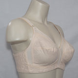 Playtex 18 Hour #20 #27 Divided Cup Lace Wire Free Bra 34C Beige NWOT - Better Bath and Beauty