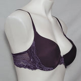 Gilligan O'Malley Lace Trimmed Push Up Underwire Bra 34C Plum - Better Bath and Beauty