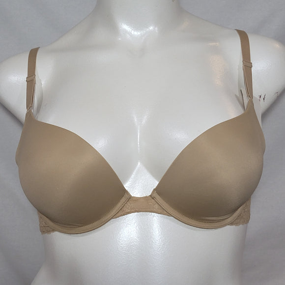 DISCONTINUED Maidenform 7180 One Fabulous Fit Embellished Push Up UW Bra 36D Nude NWT