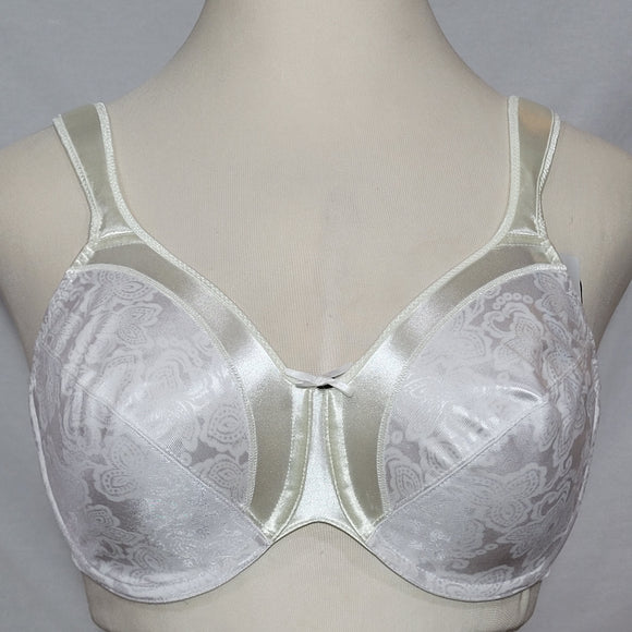 Bali 3562 Satin Tracings Underwire Bra 36D White NEW WITH