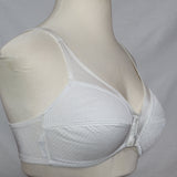 Fundamentals Lightly Lined Front Close Wire Free Soft Cup Bra 36D White - Better Bath and Beauty