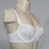 Felina 5894 Harlow Sheer Lace Full Busted Demi Underwire Bra 40DDD White NWT - Better Bath and Beauty
