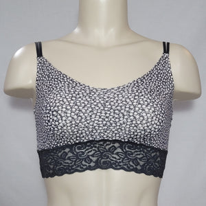 Xhilaration Laser Cut Wire Free Bra Bralette XS X-SMALL Gray Floral NWT - Better Bath and Beauty