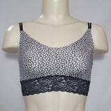 Xhilaration Laser Cut Wire Free Bra Bralette SMALL Gray Ditsy Floral NWT - Better Bath and Beauty