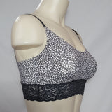 Xhilaration Laser Cut Wire Free Bra Bralette XL X-LARGE Gray Floral NWT - Better Bath and Beauty