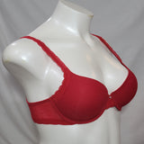 Gap Body Lace Trimmed Mesh Covered T-Shirt Underwire Bra 36D Red - Better Bath and Beauty