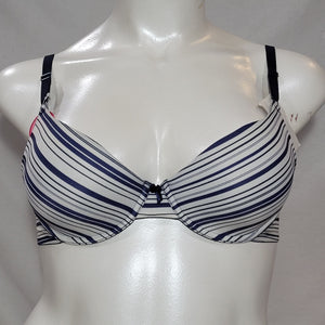 Maidenform 7959 One Fabulous Fit Demi Underwire Bra 34C Navy Blue Stripes NWT - Better Bath and Beauty