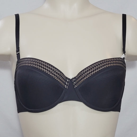 DKNY DK2006 Sheer Lace Lightweight Push Up Underwire Bra 32B Black NWT - Better Bath and Beauty