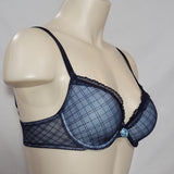 DKNY 453736 Mesh Covered Molded Contour Cup Underwire Bra 32C Blue NWOT - Better Bath and Beauty