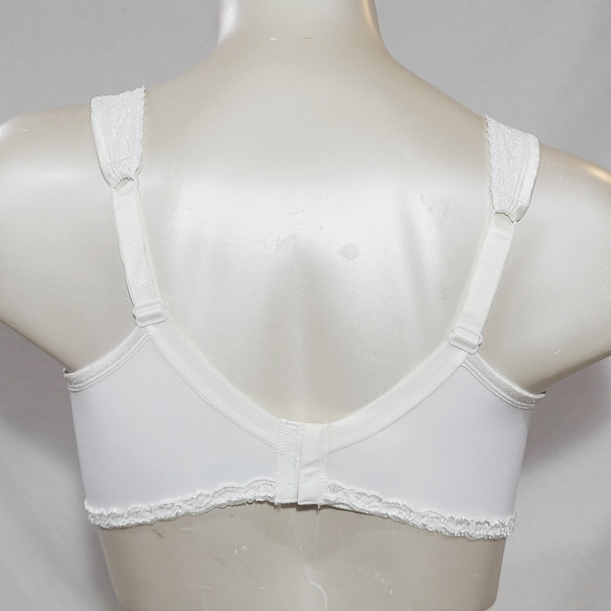 Playtex 4088 Comfort Lace Wire Free Bra 38D White NEW