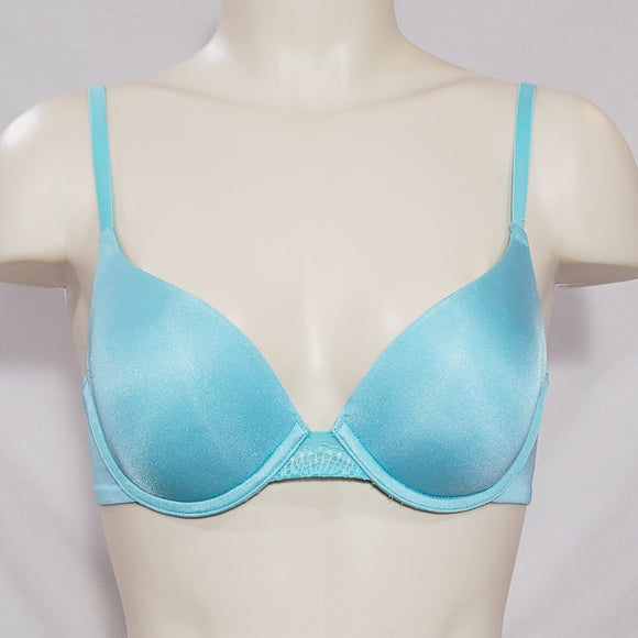 Lily of France 2175175 Extreme Lacy Looks Push Up Underwire Bra 36B Simply Aqua - Better Bath and Beauty