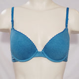 Maidenform 9279 Cotton Signature Push Up Underwire Bra 34C Teal NWT DISCONTINUED - Better Bath and Beauty