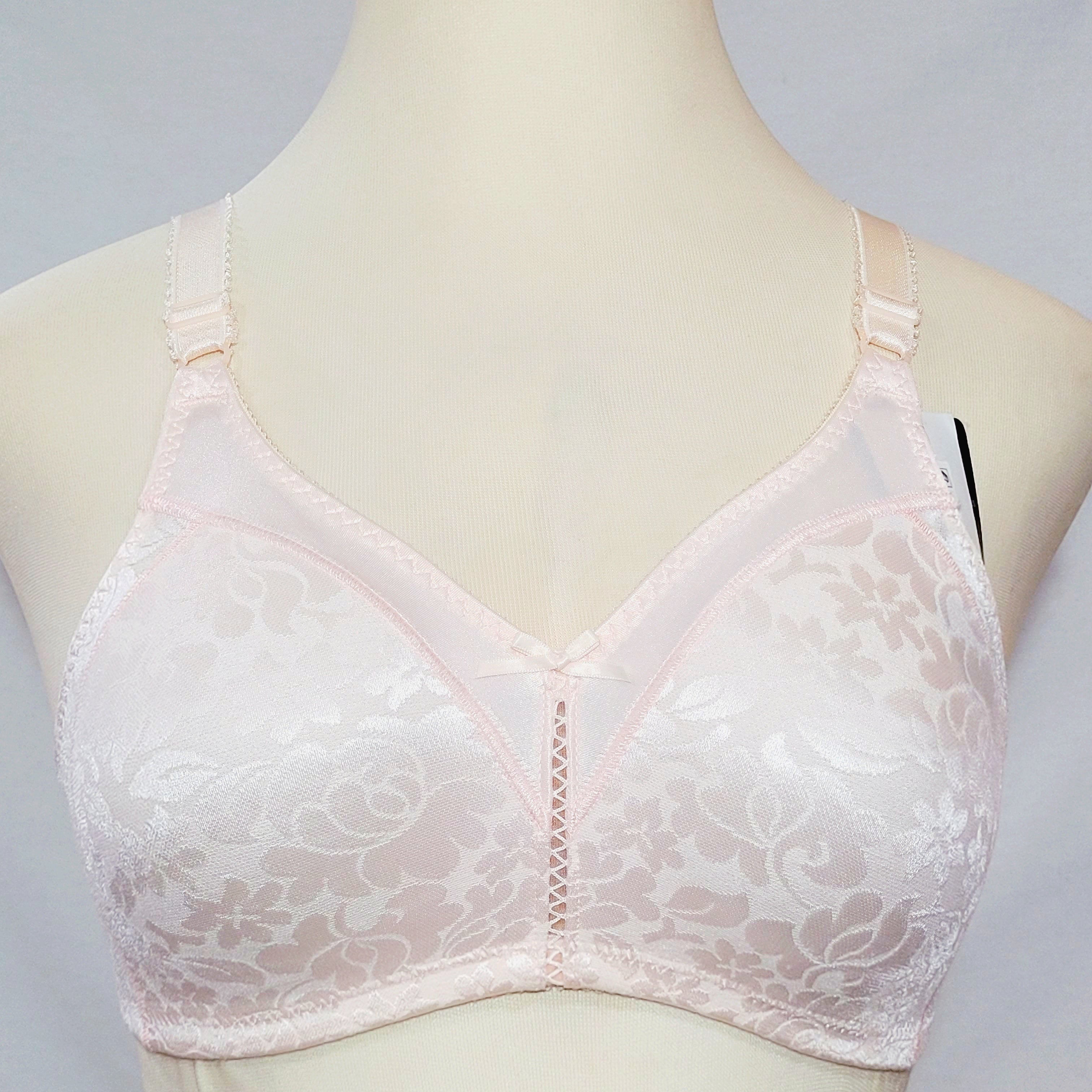 Bali 3372 Double Support Lace Wirefree Bra 36B Pink NWT
