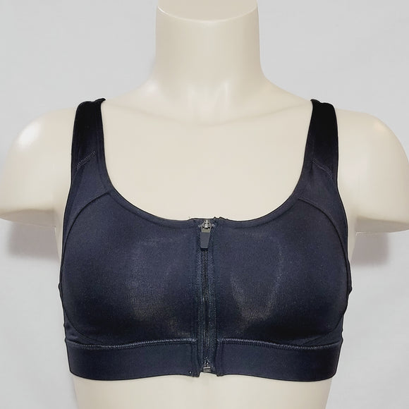 Champion N9643 Power Shape Max Zip Front Wire Free Sports Bra XS X-SMALL Black - Better Bath and Beauty