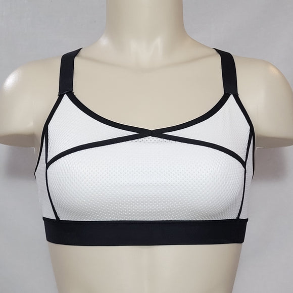 Champion C9 N9704 Mesh Cami Wire Free Sports Bra SMALL White & Black - Better Bath and Beauty