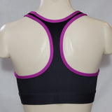 Champion B0791 Removable Cup Wire Free Sports Bra LARGE Black & Purple - Better Bath and Beauty