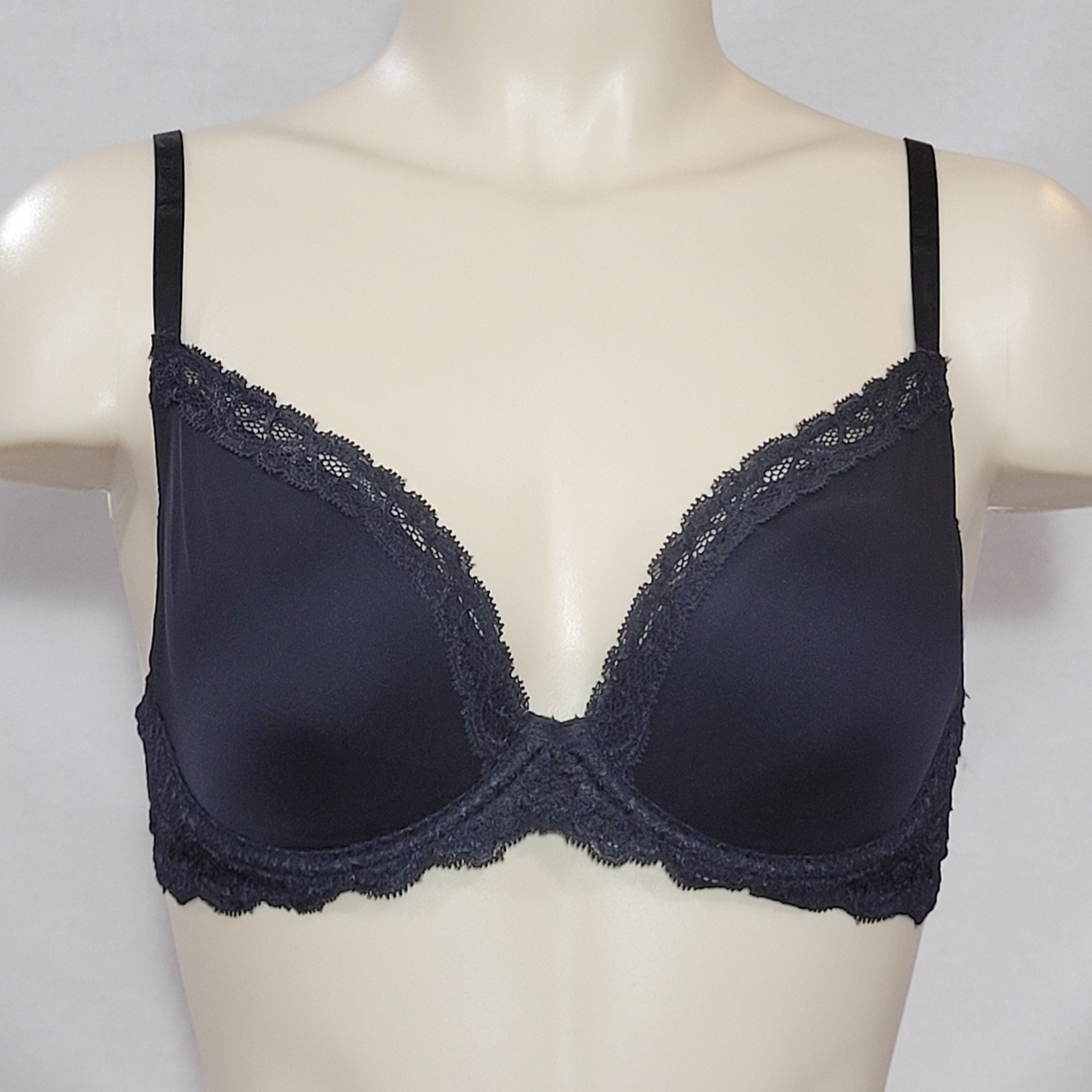 Paramour by Felina | Amaranth Cushioned Comfort Unlined Minimizer Bra  (French Navy, 40DD)