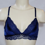 Gilligan & O'Malley Velvet and Lace Bralette Size SMALL Nighttime Blue - Better Bath and Beauty