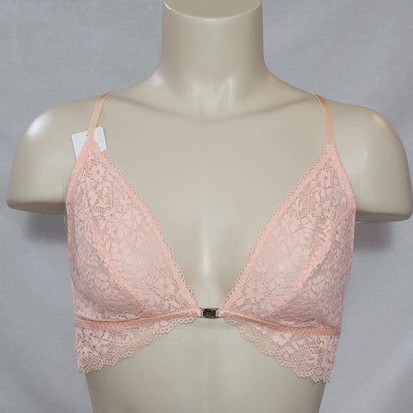 Gilligan O'Malley Front Close Sheer Lace Y-Back Wire Free Bra Bralette MEDIUM Peach Divine - Better Bath and Beauty