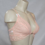 Gilligan O'Malley Front Close Sheer Lace Y-Back Wire Free Bra Bralette SMALL Peach Divine - Better Bath and Beauty