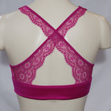 Gilligan & O'Malley Wire Free Lace Back Bralette XS X-SMALL Springtime Pink - Better Bath and Beauty
