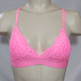 Xhilaration Banded Lace Wire Free Padded Bralette Bra LARGE Daring Pink - Better Bath and Beauty