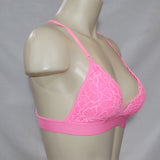Xhilaration Banded Lace Wire Free Padded Bralette Bra LARGE Daring Pink - Better Bath and Beauty