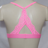 Xhilaration Banded Lace Wire Free Padded Bralette Bra MEDIUM Daring Pink - Better Bath and Beauty