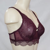 Gilligan & OMalley Semi Sheer Lace Underwire Bralette Size SMALL Boysenberry Red NWT - Better Bath and Beauty