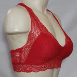 Gilligan & O'Malley Lace Pullover Racerback Bralette SMALL Red Pop NWT - Better Bath and Beauty