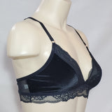 Gilligan & O'Malley Velvet and Lace Bralette Size XS X-SMALL Ebony Black - Better Bath and Beauty