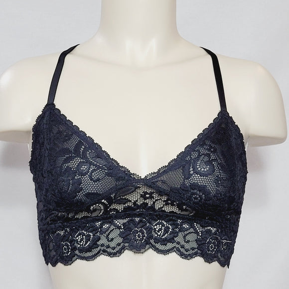 Xhilaration Wire Free Racerback Sheer Lace Bralette Small Black - Better Bath and Beauty